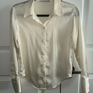Abercrombie & Fitch Ivory Button-Down Shirt